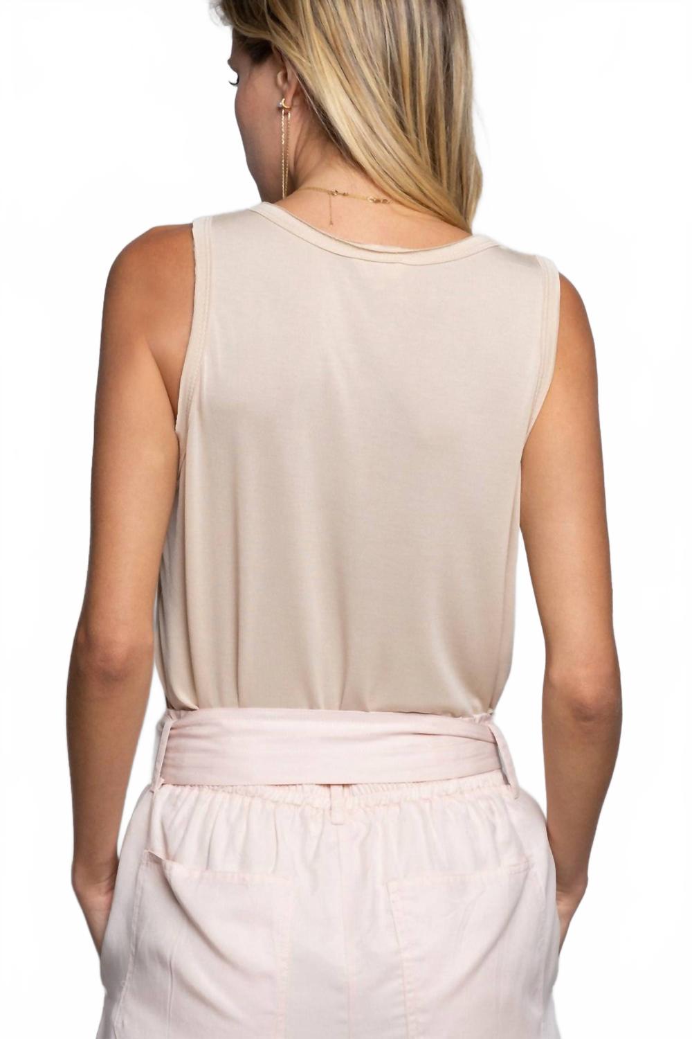 Aztecs Rose Petal Knit Top In Almond