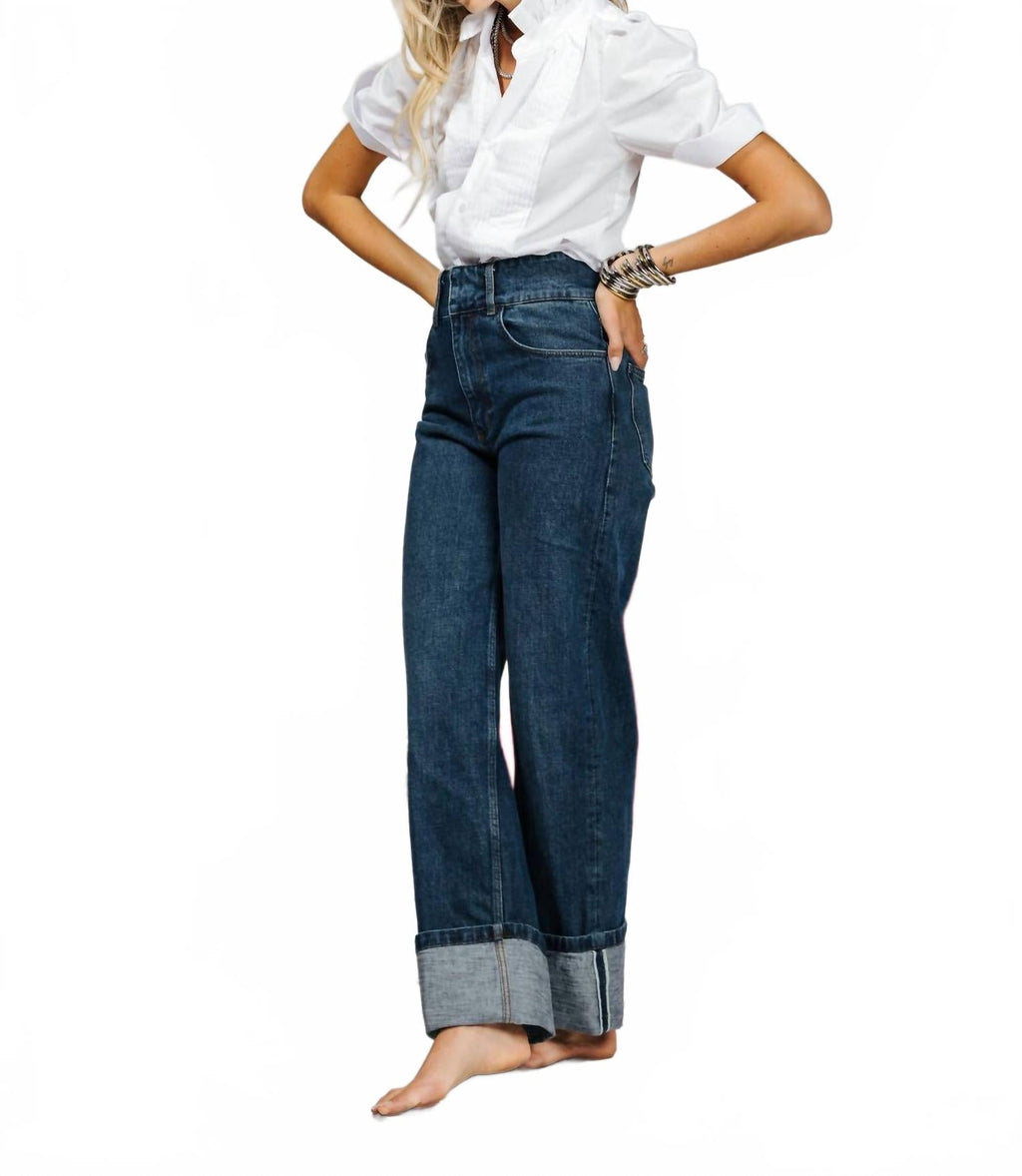 Bontina Tux Shirt With Ruffles In White