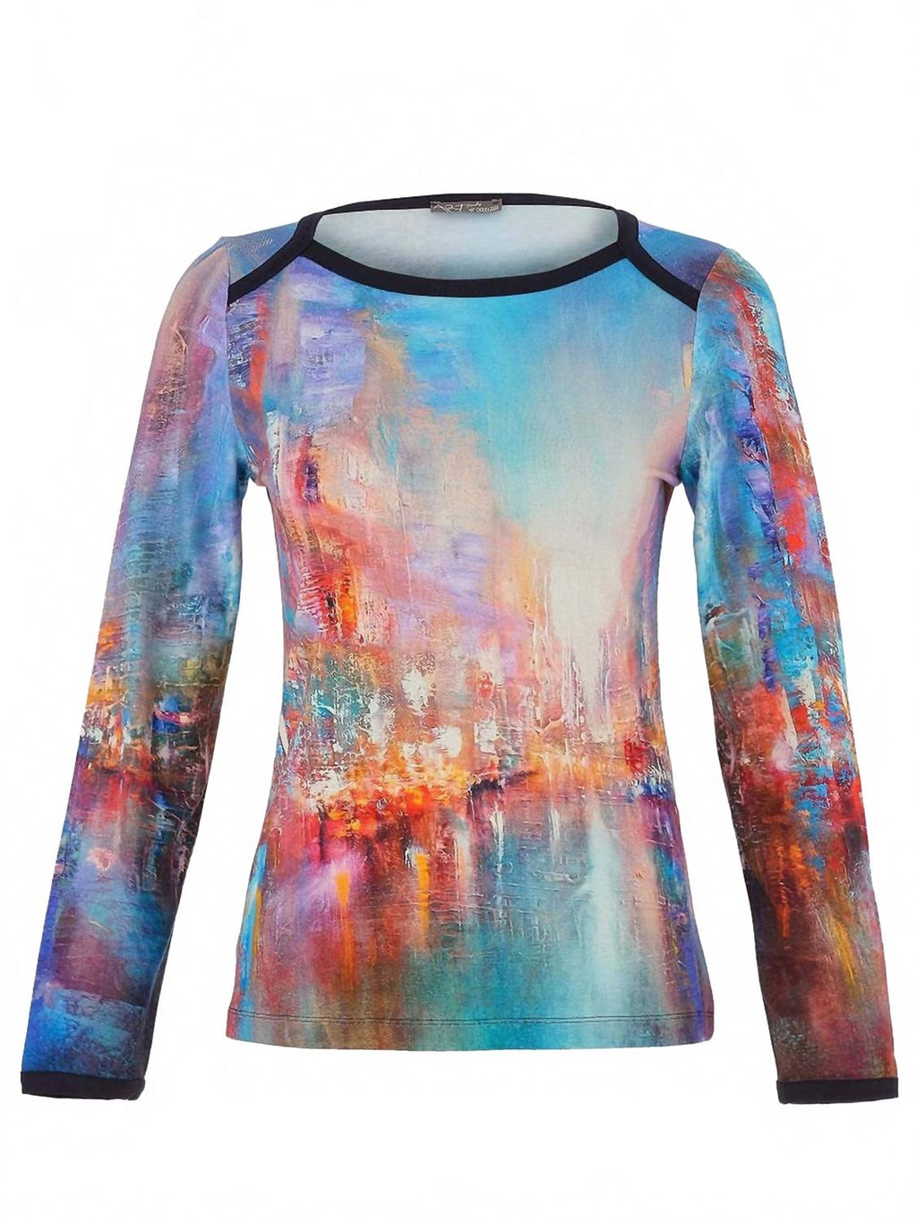 Blue City Top In Blue Purple Red