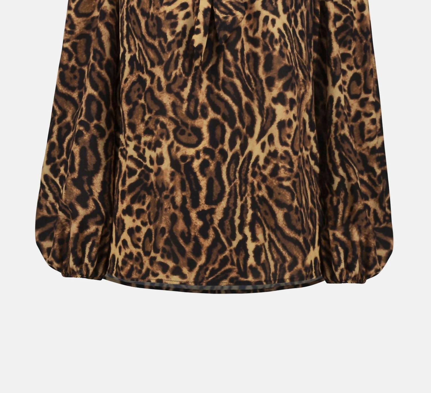 Animal Print Blouse In Black /brown