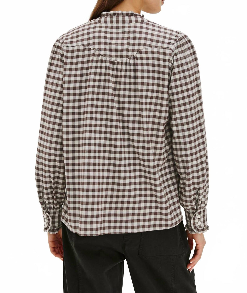 Alanna Button Down Shirt In Choc Chip