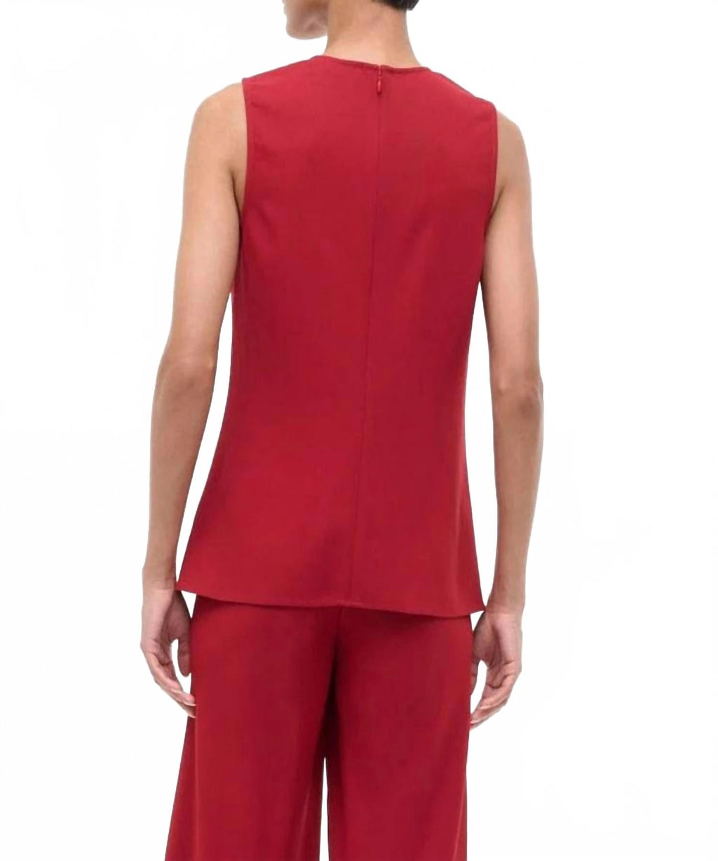 Bronte Tank Top In Pomegranate