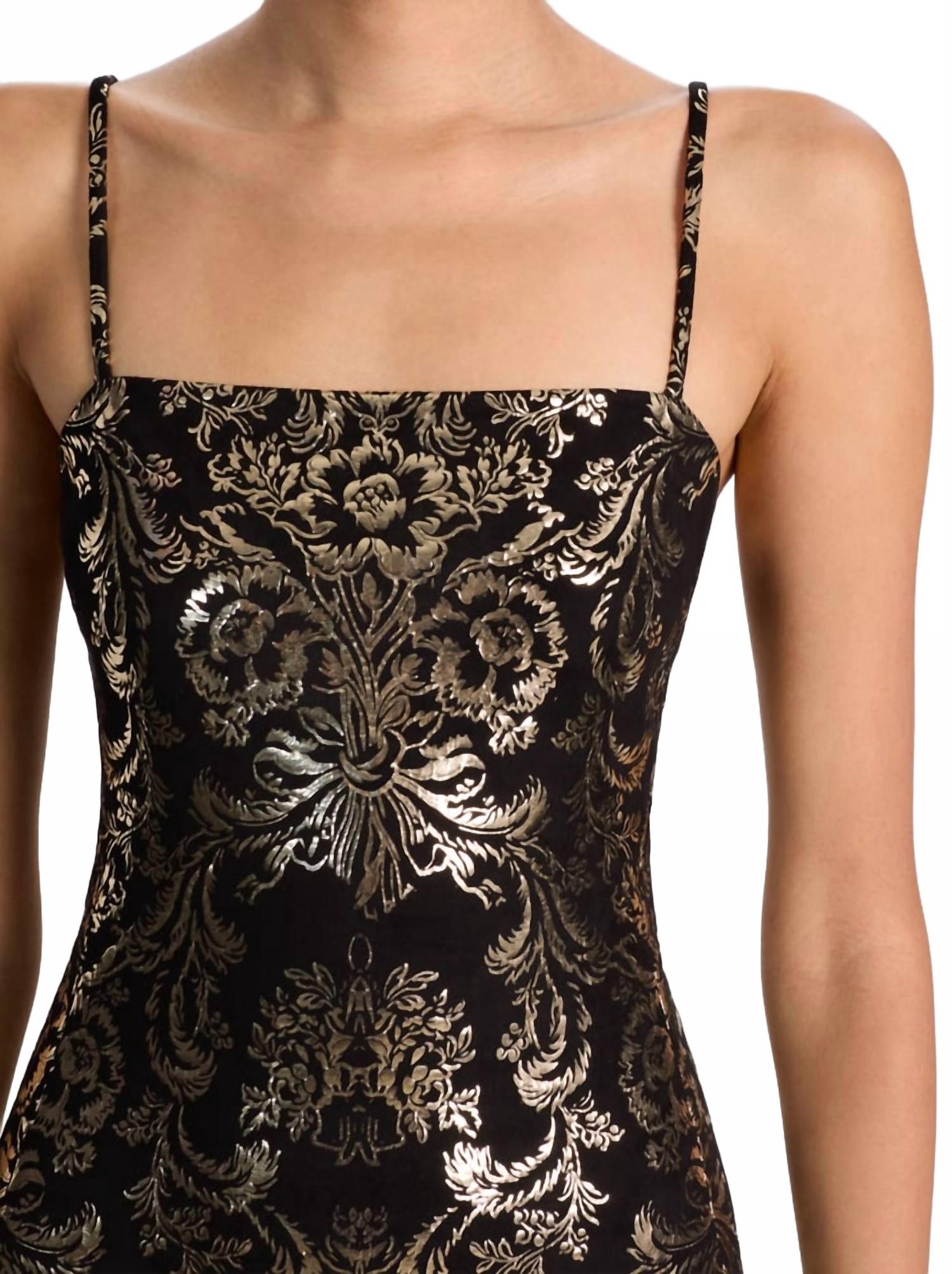 Fifi Metallic Jacquard Mini Dress In Moonlight