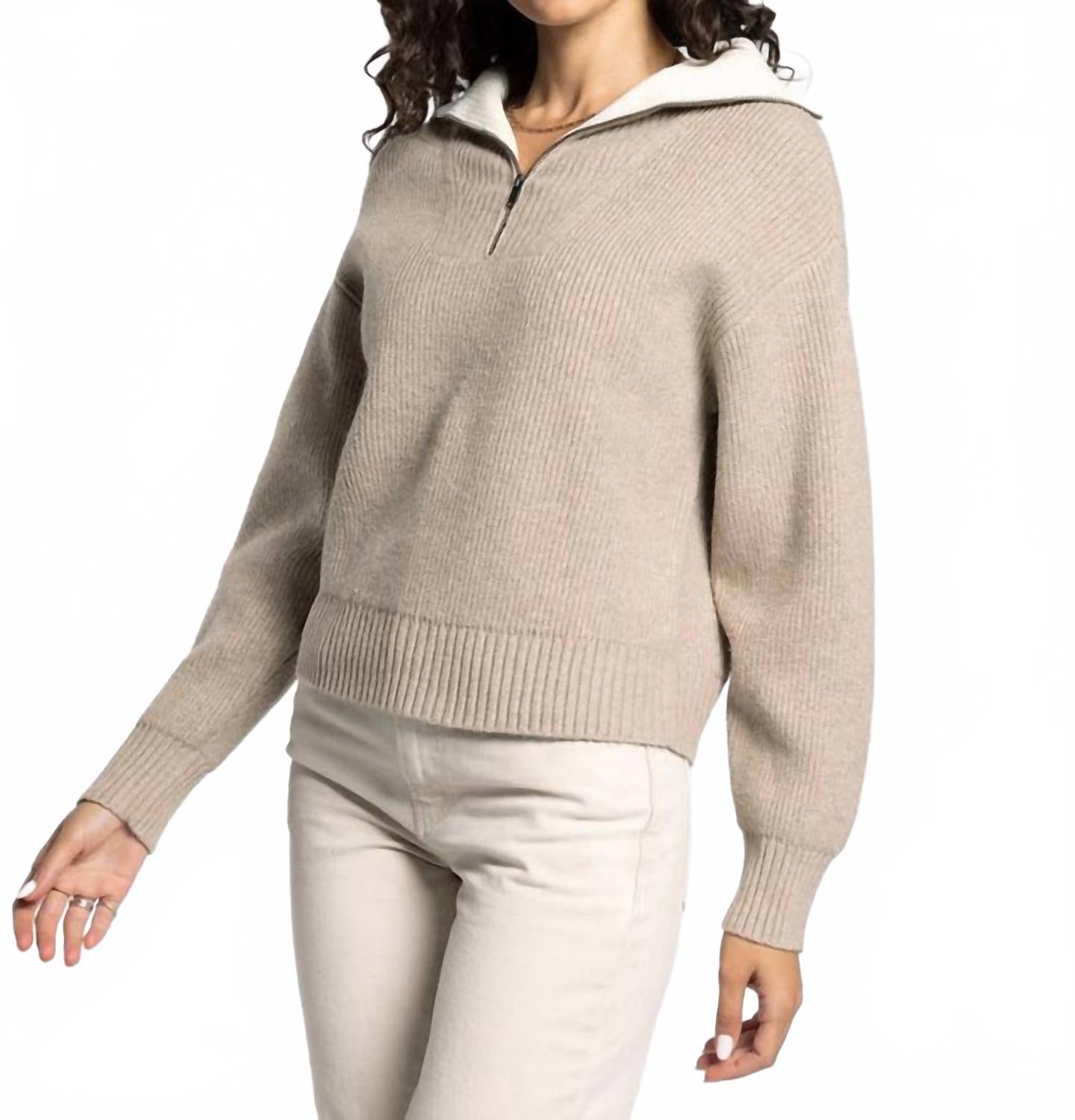 Celia Sweater In Taupe Heather